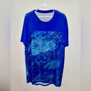 Chemise De Pêche Realtree WAV3 Homme - Manches Courtes, Bleue, Taille L